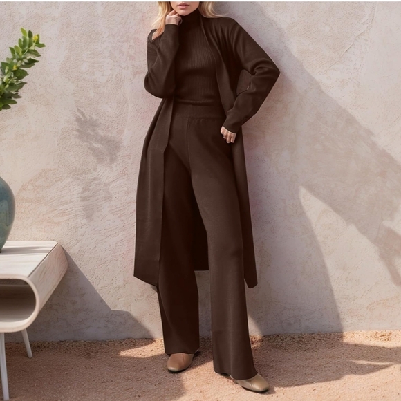 Amazon Other - Knit 3-piece Knit Lounge Set Size Small